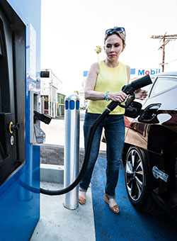 Photo of a hydrogen fueling station.